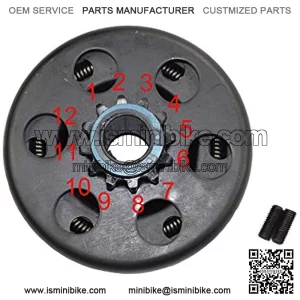 Go Kart Clutch 12 Tooth 3/4" Bore #35 Chain for 212 Predator Clutch 6.5HP for Honda GC GX for Go Kart/Mini Bike (with 2 Bolts)