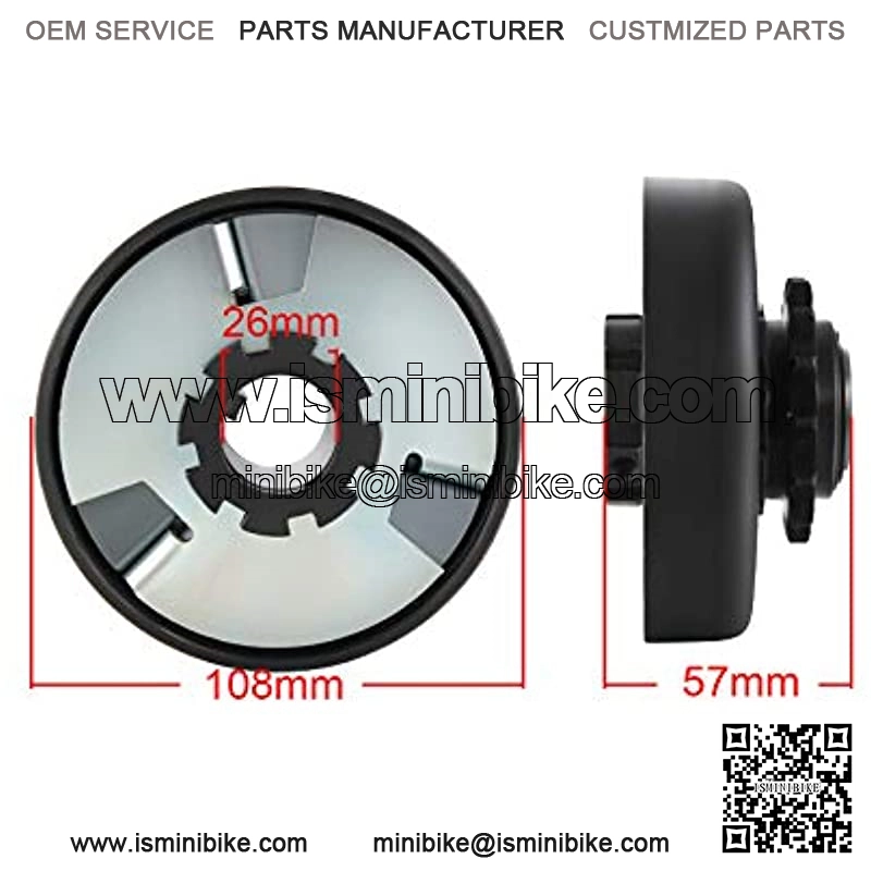 44mm Big Bore Cylinder Replacement for 2 Stroke 43cc 47cc Coolster 49cc Pit Bike Gas Scooter Mini Pocket Bike