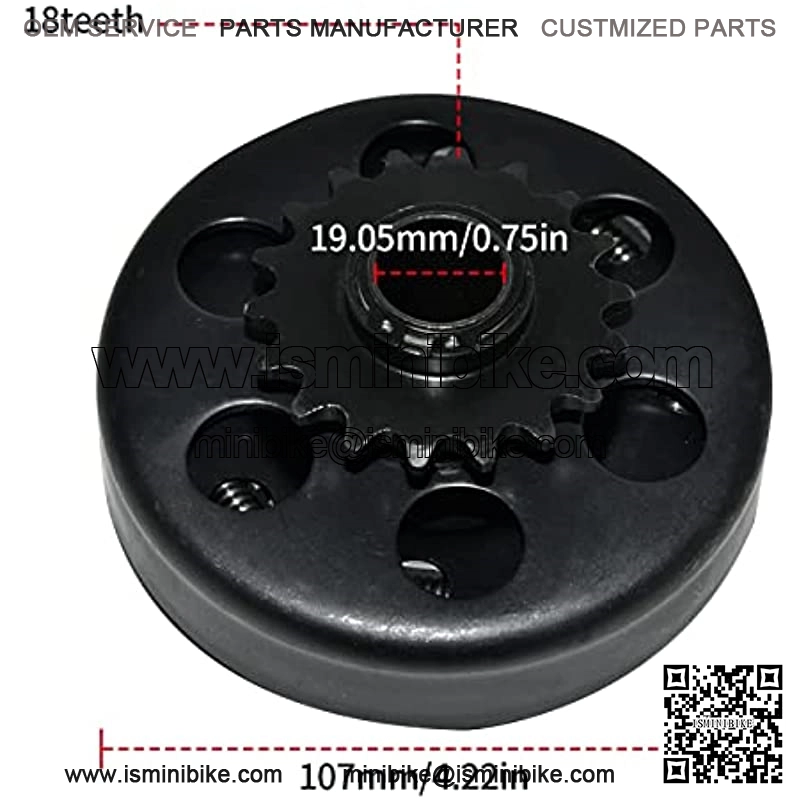 Go Kart Centrifugal Clutch 18 Tooth 3/4" Bore #35 Chain Compatible with Mini Bike and Go Kart Racing - Image 2