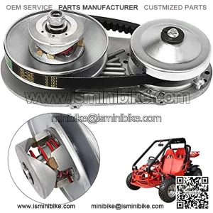 Go Cart Torque Converter 1Inch Go Cart Clutch Kit CVT Go Kart Mini Bike Drivern Clutch, With 5/8" Driven Clutch, 10 Tooth Sprocket For #40/41 Chain, 12 Tooth For # 35 Chain, For 4-7HP Engine