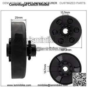 Centrifugal Clutch Belt Drive with Pulley ABS Belt Style Go Kart Parts 3/4" Bore 3/16" Key Way Used Primarily On Mini Bikes