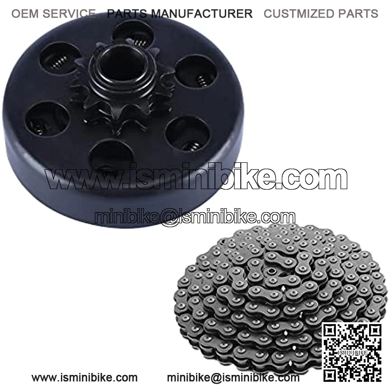 Centrifugal Clutch 3/4" Bore 10 Tooth with #40/41 420 Chain Fits for predator 212CC 2-6.5 HP Small Engine, Commonly used on Go Karts Mini Bike and Fun Kart Lawnmower