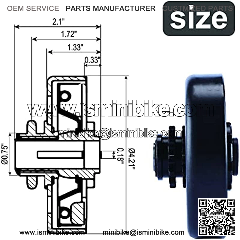 Centrifugal Clutch 3/4" Bore 10 Tooth with #40/41 420 Chain Fits for predator 212CC 2-6.5 HP Small Engine, Commonly used on Go Karts Mini Bike and Fun Kart Lawnmower - Image 3