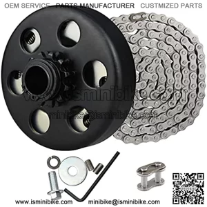 3/4" Centrifugal Clutch 12 Tooth with 35 Chain Go Kart Clutch 3/4 Bore and Chain Kit for Mini Bike, Fun Kart, Fits 2-7 HP Honda Engines