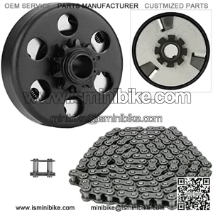 Centrifugal Clutch, Go Kart Clutch 3/4 Bore 10T with #40 41 420 Chain for Mini Bike, Go Kart, predator 212, Lawnmower and Honda GC GX 2-6.5HP Engine GC160 GC190 GX120 GX140 GX160 GX200