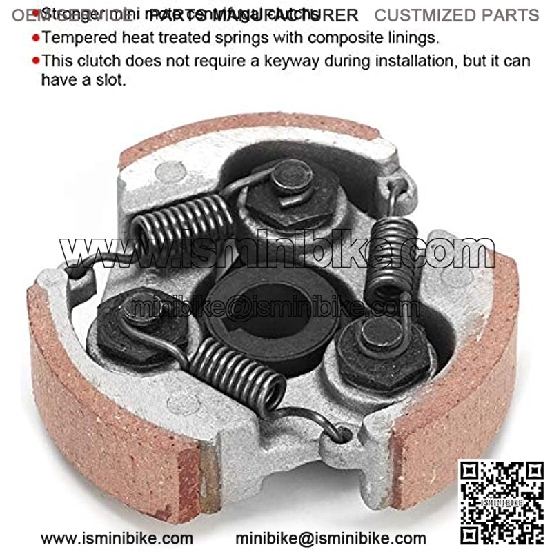 Mini Pocket Bike Clutch, Waterproof 3-Shoes Centrifugal Clutch Replacement Fits for 47cc 49cc Mini Moto for Dirt Bike ATV - Image 2