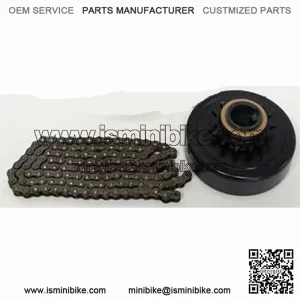 Extreme Duty Clutch 1" Bore 40/41/420 Chain 14 Tooth + 4' of 41 Chain