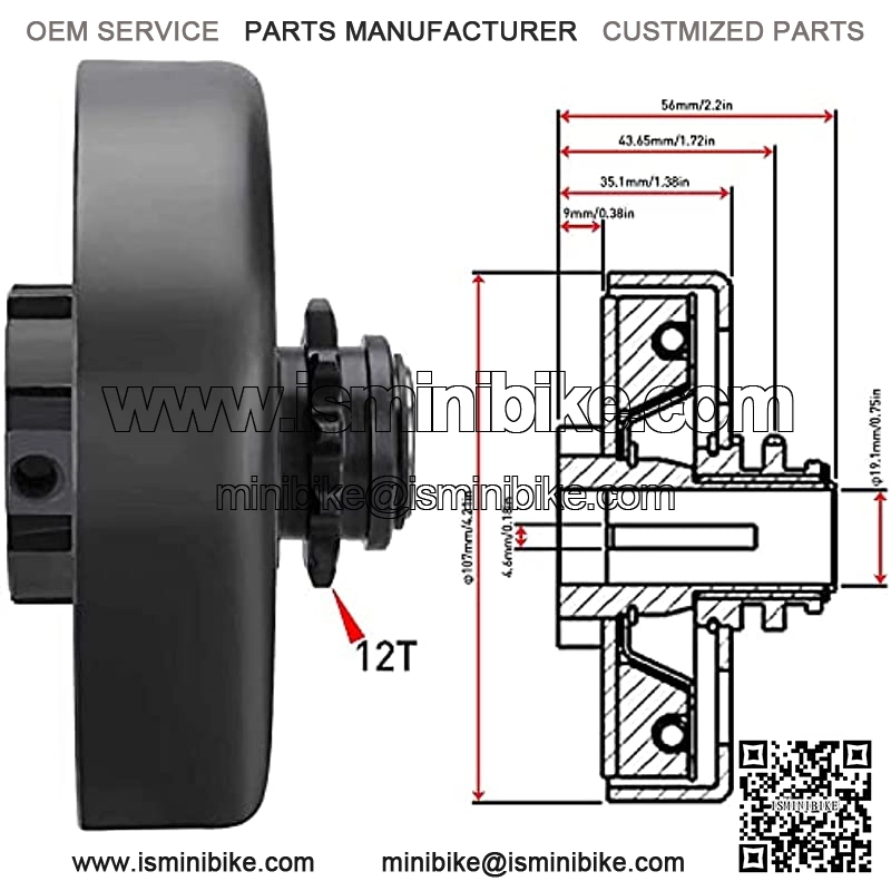12T Centrifugal Clutch 3/4 Bore 12 Tooth with 35 Chain for Go Karts/Mini Bike/Lawnmower Fun Kart 2-7 HP Engine Replacement for GX160 GX200 GX140 GX120 GC160 GC19 - Image 2