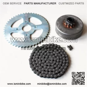 6 Tooth Clutch Drum Gear Box 68 Tooth Rear Chain Sprocket 25H Chain (136 Links) For 2 Stroke 47cc 49cc Minimoto Pocket Bike 4 Wheeler Quad ATV