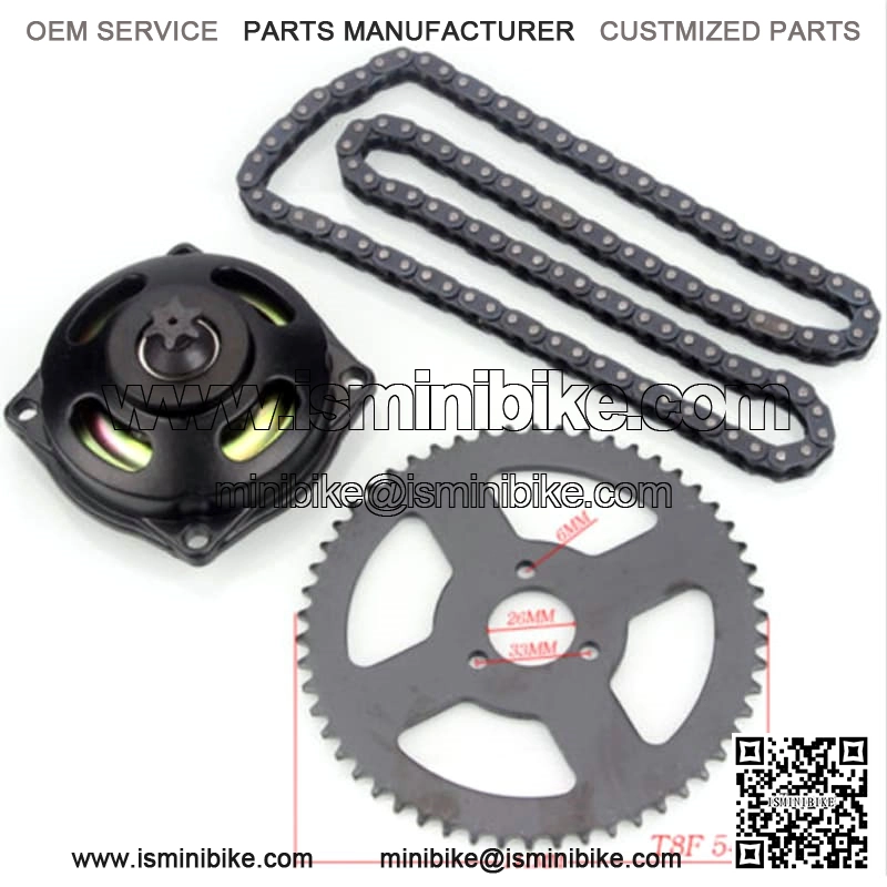 Cadena T8F con pi??n de caja de cambios de 54 dientes para mini bicicleta de Cadena trasera de la cadena T8F cadena - Image 3