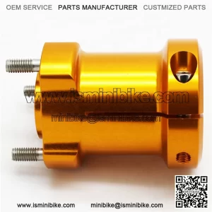 Go Kart Rear Wheel Hub Pair Billet CNC Gold 40mm Axle 6mm Key