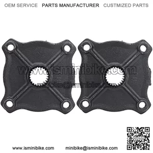 Rodamiento del portador del eje del eje trasero de la rueda, 2 piezas 4.1x4.1in 23 dientes estriados 4 pernos para 110CC 150CC Quad Bike ATV Go Kart
