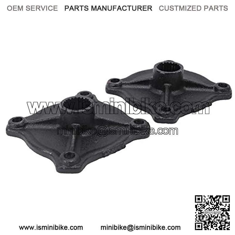 Rodamiento del portador del eje del eje trasero de la rueda, 2 piezas 4.1x4.1in 23 dientes estriados 4 pernos para 110CC 150CC Quad Bike ATV Go Kart - Image 4