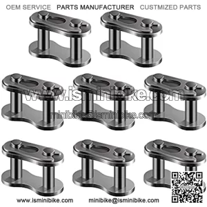 AIEX 8pcs 420 Chain Master Link Heavy Duty for 50cc 70cc 90cc 110cc 125cc Dirt Bike Quad Buggy Mini Bike Pit ATV Scooter