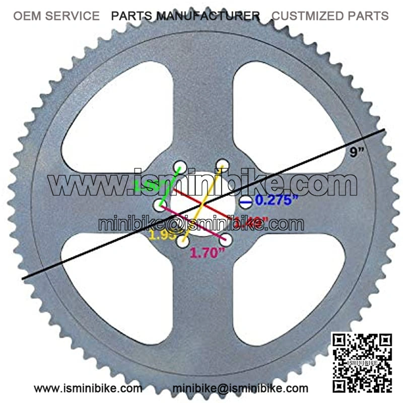 75 Tooth #35 Chain Rear Wheel Sprocket for Coleman, Monster Moto/Mega Moto, & Motovox Mini Bikes - Image 2