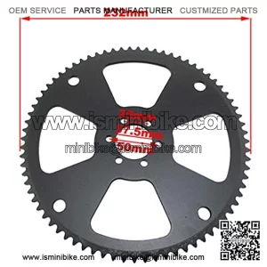 75 Tooth #35 Chain Rear Sprocket For Coleman Moto For Motovox Mini Bikes Go Kart Drift Trike Profile