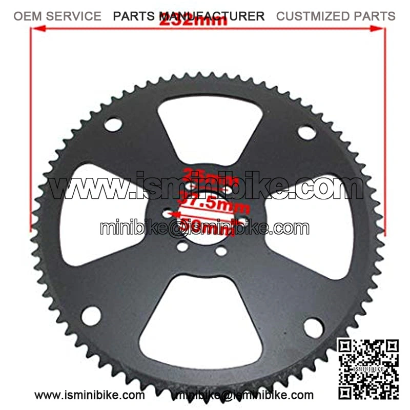 75 Tooth #35 Chain Rear Sprocket For Coleman Moto For Motovox Mini Bikes Go Kart Drift Trike Profile
