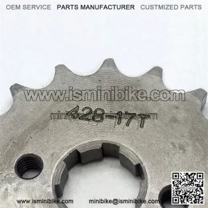 Heavy Duty Steel 428 chain 17 Tooth Sprocket 17mm Hole for pit bike mini bike