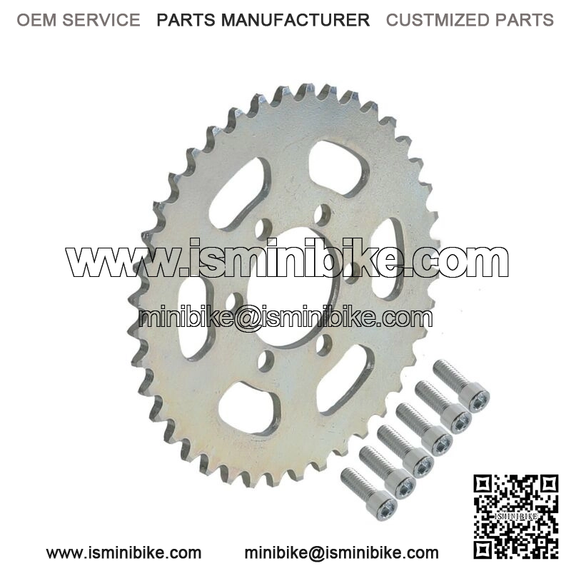 #35 Chain 40T Rear Chain Sprocket w/ Bolts for Mini Bike Go Kart Trike ATV