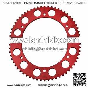 Pit Parts 60 Tooth #35 Chain Red Split Sprocket - Mini Bike & Go Kart Parts PP60