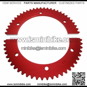 Pit Parts 56 Tooth #35 Chain Red Split Sprocket - Mini Bike & Go Kart Parts PP56
