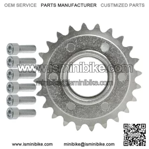 #35 Front Sprocket 24T Tooth w/ Bolts for Scooter Go Kart Cart ATV Trike