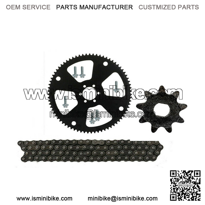 75 Tooth Front Rear Sprocket #35 Chain 9T for Mini Bike Go Kart Karting ATV