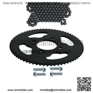 219 Chain Rear Sprocket 70T Tooth 219H 112 Link Chain Go Kart ATV Quad Karting