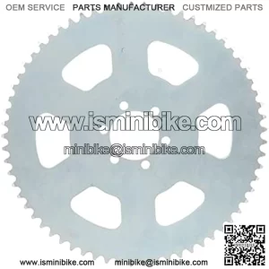 Chain Sprocket Cog Fit for Go Kart Mini Bike, 65 Tooth Chain Sprocket Carbon Steel 6 Holes 37mm Bore Cog Parts