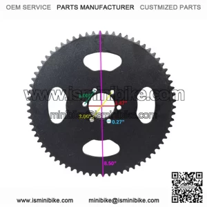 #35 Chain 70 Tooth Sprocket for the Baja Doodle Bug Mini Bike (Blitz, Dirt Bug, Racer)