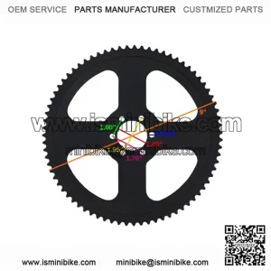75 Tooth #35 Chain Rear Wheel Sprocket for Coleman, Monster Moto / Mega Moto, & Motovox Mini Bikes