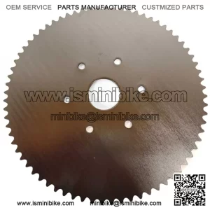 72 Tooth Steel Sprocket - 35 Chain 1-3/8" Bore, 6 Holes, 3.25" Bolt Circle Manco