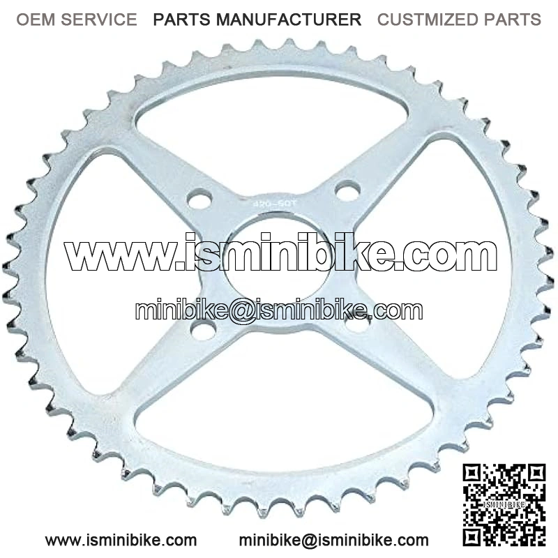 Upgrade 420 Chain 50 Tooth 40mm Rear Drive Sprocket for 212cc 196cc 6.5hp Coleman CT200U Trail BT200X CT200U-ex Baja Warrior Hensim MB165 Massimo Trailmaster MB200 Mini Bike Performance Parts