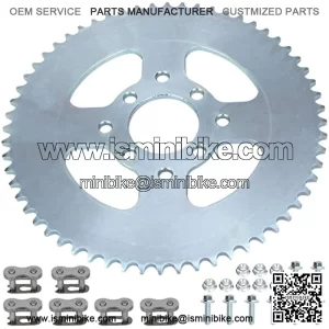 Go Kart Sprocket for 40/41/ 420 Chain 60T Sprocket with 2-1/8" Bore 8 Hole Master Link for Go Cart Mini Bike Parts