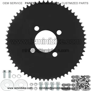 Go Kart 35 Chain Rear Sprocket 60 Tooth with Master Link for Predator 79cc 212cc 420cc 6.5hp 13hp Engine Mini Bike Go Cart Kart Drift Trike ATV Heavy Duty Parts 4 Hole