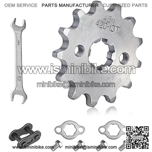 420 Chain Sprocket 13T Front Sprocket 17mm Compatible with 50cc 70cc 90cc 110cc 125cc 140cc15cc 160cc Lifan Loncin Dirt Bike, ATVs, Go Kart Sprocket