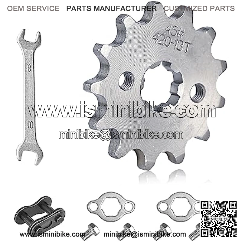 420 Chain Sprocket 13T Front Sprocket 17mm Compatible with 50cc 70cc 90cc 110cc 125cc 140cc15cc 160cc Lifan Loncin Dirt Bike, ATVs, Go Kart Sprocket