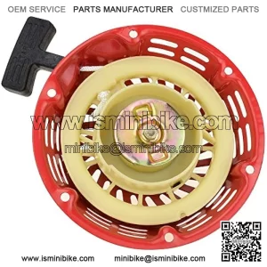 Pull Recoil Starter for Predator 196cc 212cc Harbor Freight 5.5hp 5.5hp Coleman CT200U CT200U-EX BT200X KT196 Baja Warrior Heat MB200 MB165 Massimo Mini Bike Hammerhead Go Kart Cart Red Parts