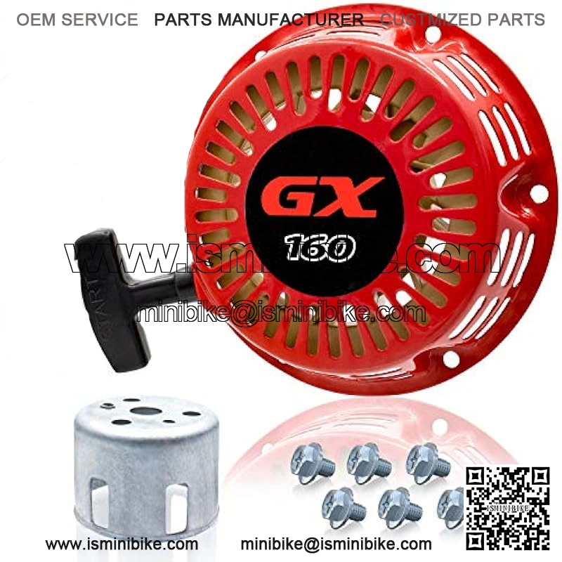 BA5-W02 Pull Recoil Starter Start for 196cc Coleman BT200X CT200U Trail CT200U-EX Mini Bike Motovox MBX20 TrailMaster MB200 Predator 212cc Baja Hammerhead 80T Go kart