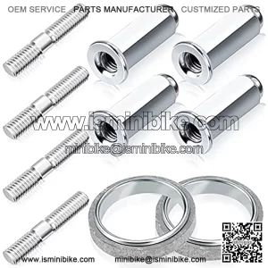 10 PCS Gy6 Exhaust Bolt and Gasket Kit for 50cc 125 cc 150cc Scooters ATVs Moped Quad 4 Wheeler Dune Buggy Sandrail Vehicles Motorcycle (2 Sets)