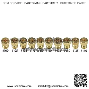 10pcs 100 105 108 110 115 120 125 130 135 140 Carburetor Main Jet Kit Fit For PWK OKO CVK Round Style Main Jet Kit