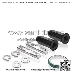 EBG-001 Exhaust Bolt and Gasket for GY6 50 cc 70cc 90 cc 110cc 125 cc 150cc Scooters ATVs Go Karts Moped Quad 4 Wheeler Dune Buggy Sandrail Taotao Sunl Coolster Jonway Roketa