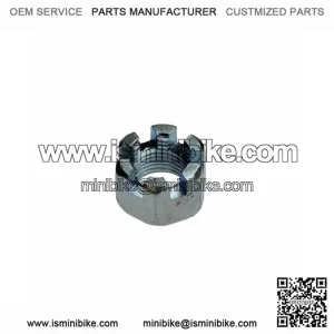 Small M12 Castle Nut for the 6.5 Hp Baja MB165 & MB200 Mini Bike Clutch Assembly