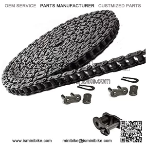 35 Roller Chain 5 Feet with 2 Master and 1 Offset Links for GO Kart, Mini Bike