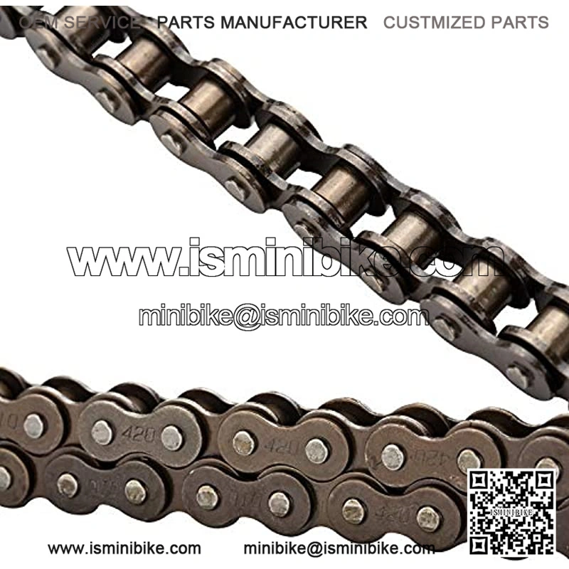 420 Motorcycle Chain - 420 Standard Roller Chain 132 Link + Chain Breaker for 110cc 125cc Dirt Pit Bike ATV Quad Go Kart Scooter Mini Bike - Image 2