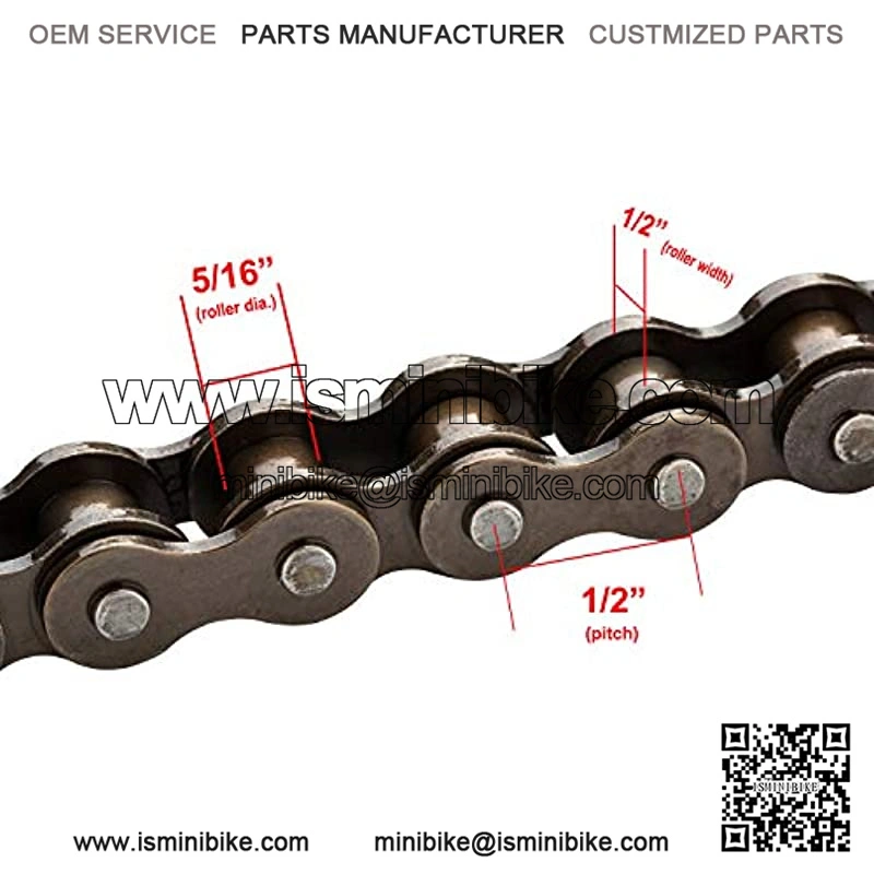 420 Motorcycle Chain - 420 Standard Roller Chain 132 Link + Chain Breaker for 110cc 125cc Dirt Pit Bike ATV Quad Go Kart Scooter Mini Bike - Image 3