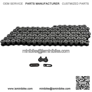 420 Motorcycle Chain 120-Link with 1 Master Link Perfect for Go Kart Mini Bikes