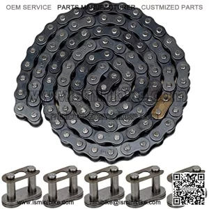 428 Drive Chain 104 Link with 5pcs Connecting Master Link for 50cc 70cc 90cc 110cc 125cc Honda Yamaha Kawasaki Suzuki NST Motorcycle Dirt Pit Bike ATV Quad Go Kart 4 Wheeler TaoTao Sunl Apollo