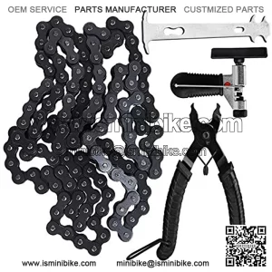 420 Chain 132 Link + Chain Breaker Compatible with for 50cc 70cc 90cc 110cc 125cc ATVs and dirt bikes,Go Kart,Mini Bike,Scooter,Pit Bike,Quad