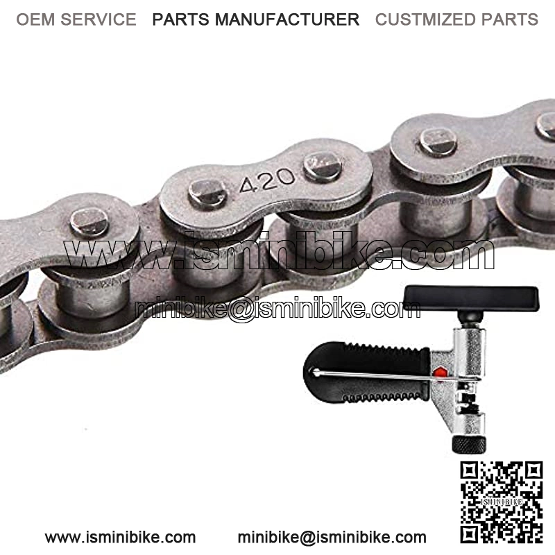 420 Chain 132 Link + Chain Breaker Compatible with for 50cc 70cc 90cc 110cc 125cc ATVs and dirt bikes,Go Kart,Mini Bike,Scooter,Pit Bike,Quad - Image 3